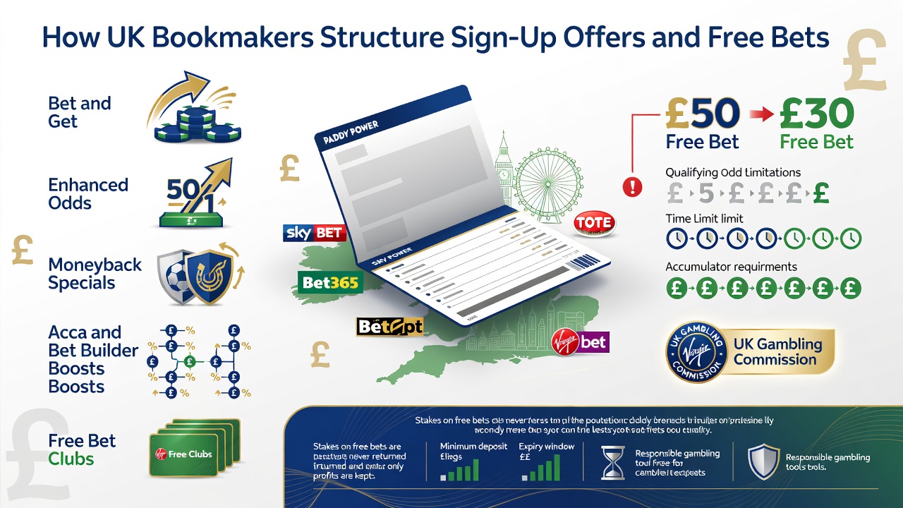 How UK Bookmakers Structure Sign-Up Offers and Free Bets